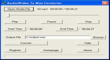 Audio/Video To Wav Converter
