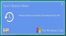 Quick Restore Point Maker